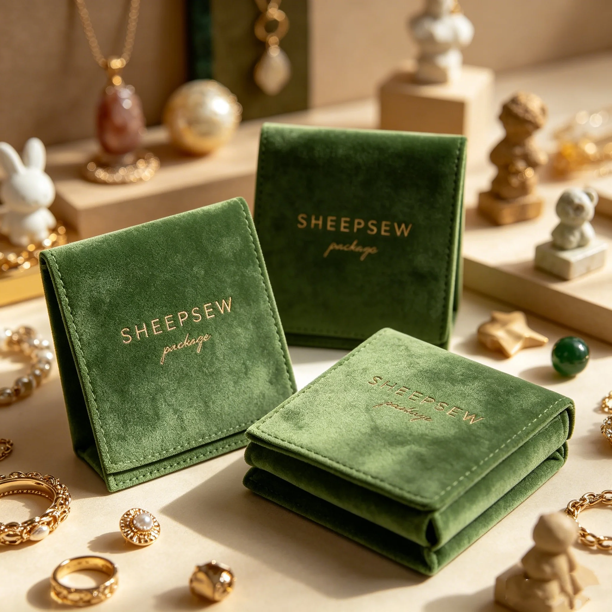 SHEEPSEW High Quality Handmade Microfiber Jewelry Bag Packaging Custom Logo Jewelry Pouch
SHEEPSEW High Quality Handmade Microfiber Jewelry Bag Packaging Custom Logo Jewelry Pouch