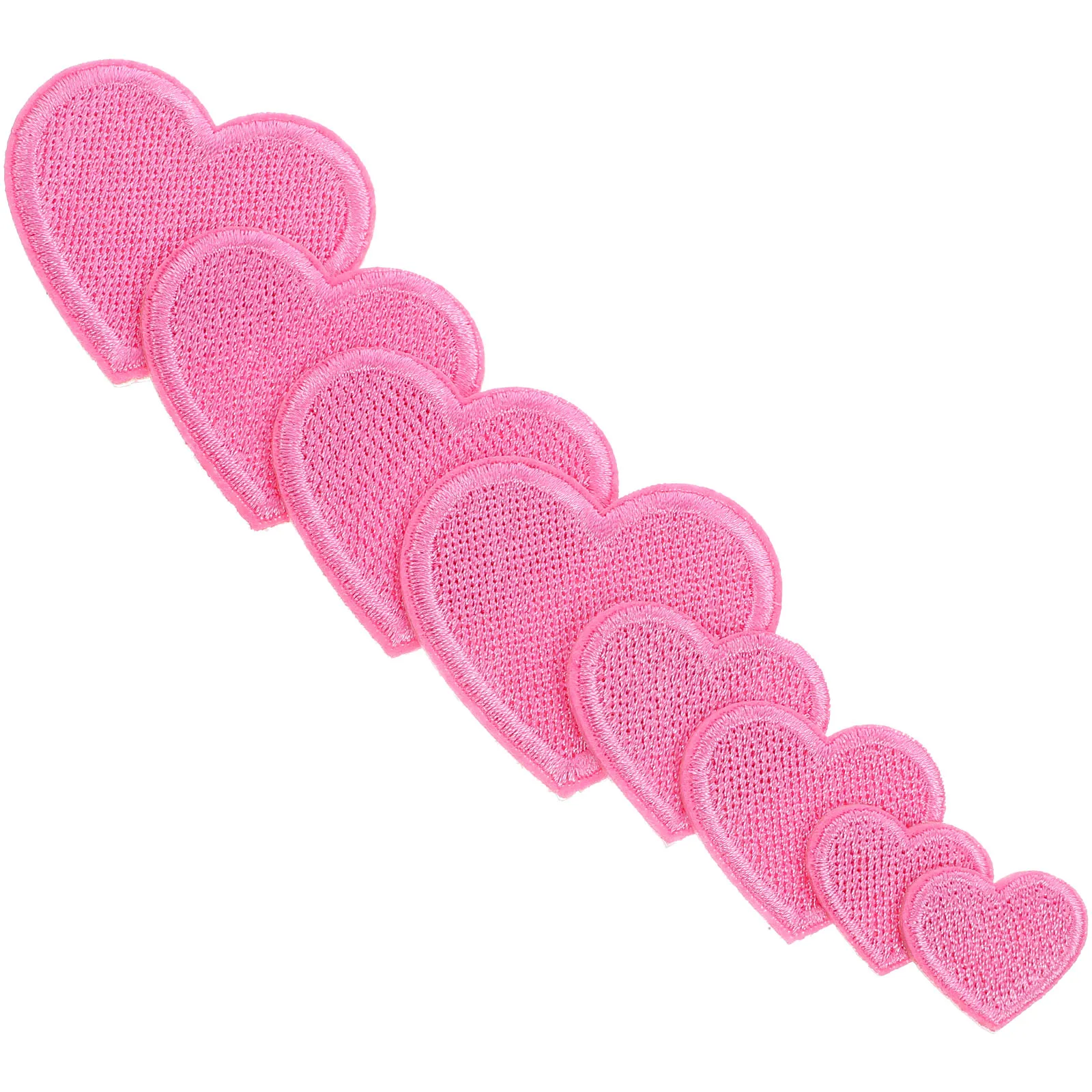 8 Pcs Heart Shaped Embroidered Patches Self Adhesive Repair Clothes Decor Pink Small Holes Cover Cute Applique Coat Accessories
8 Pcs Heart Shaped Embroidered Patches Self Adhesive Repair Clothes Decor Pink Small Holes Cover Cute Applique Coat Accessories
