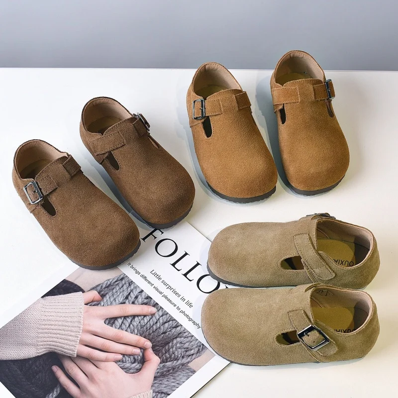 Spring Autumn Kids Toddler Boys Girls Casual Suede T-strap Clogs Buckle Non-Slip Sole for Daily School Outdoor Wear
Spring Autumn Kids Toddler Boys Girls Casual Suede T-strap Clogs Buckle Non-Slip Sole for Daily School Outdoor Wear