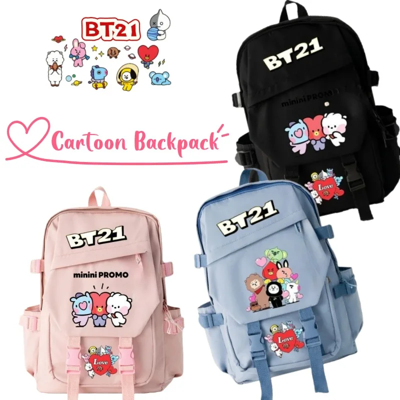New BT21 koya RJ Shooky Mang Chimmy Tata Cooky Cartoon Cute Lightweight Student Large Capacity Backpack High Value Travel Bag
New BT21 koya RJ Shooky Mang Chimmy Tata Cooky Cartoon Cute Lightweight Student Large Capacity Backpack High Value Travel Bag