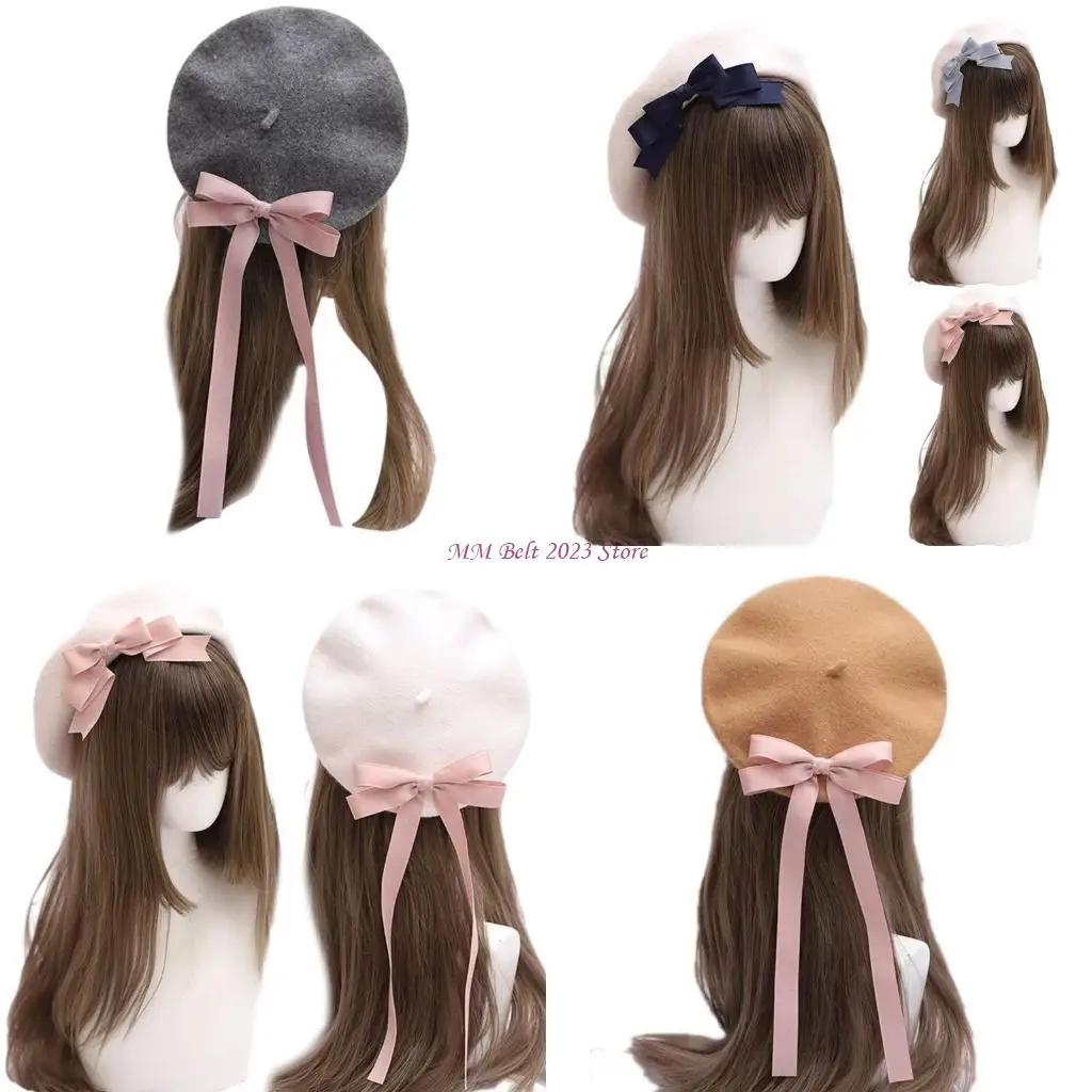 49ME Adult Ribbon Bowknot Berets Outdoor Windproof French Hat Painter Hat for Woman Outside Traveling Windproof Accessories
49ME Adult Ribbon Bowknot Berets Outdoor Windproof French Hat Painter Hat for Woman Outside Traveling Windproof Accessories