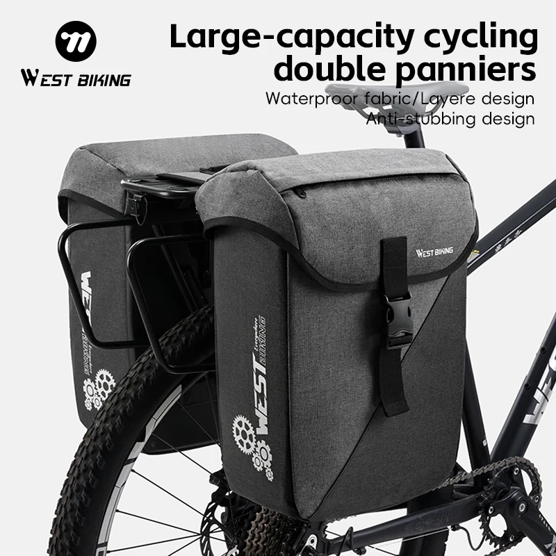 WEST BIKING Cycling Double Side Rear Rack Bags 32L Bicycle Bag Waterproof Durable Convenient Travel Trunk Bags Cycling Equipment
WEST BIKING Cycling Double Side Rear Rack Bags 32L Bicycle Bag Waterproof Durable Convenient Travel Trunk Bags Cycling Equipment