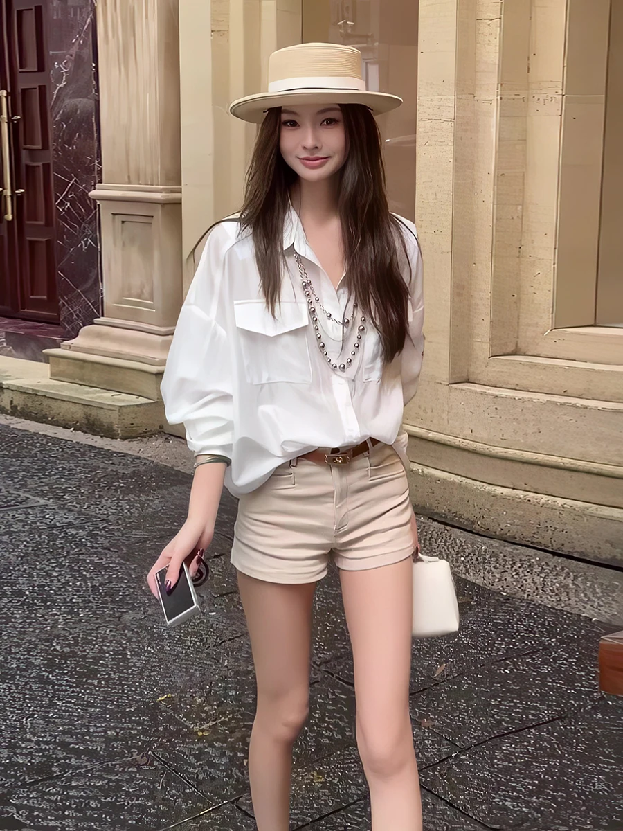 Sun Protection Heavy Duty Printed Slim Fit Shirt Women's Khaki Short Pants Summer New Style Fashionable Two-Piece Set Polyest...
Sun Protection Heavy Duty Printed Slim Fit Shirt Women's Khaki Short Pants Summer New Style Fashionable Two-Piece Set Polyest...