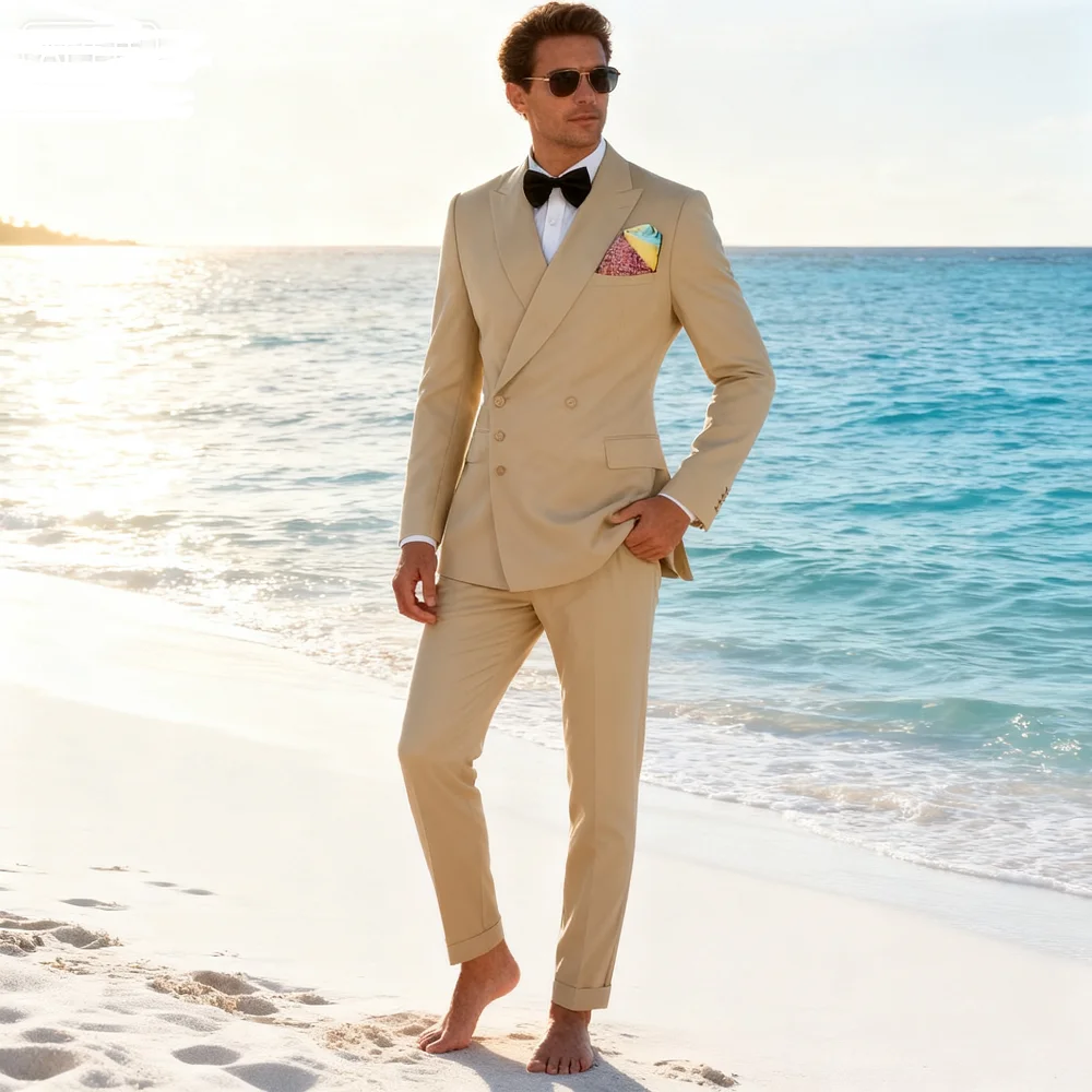 Элегантный однотонный мужской смокинг из двух предметов, деловой свадебный двубортный пиджак для жениха с пиковыми лацканами и брюками
Элегантный однотонный мужской смокинг из двух предметов, деловой свадебный двубортный пиджак для жениха с пиковыми лацканами и брюками