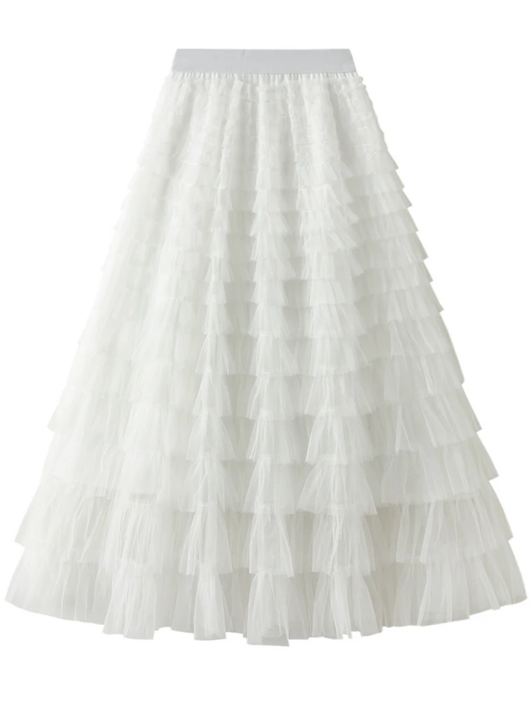 2024 New Fashion Mesh Ruffle Edge Elegant Skirt Casual Spring Summer Korean Black Pink High Waist Pleated Slim Cake Skirts Women
2024 New Fashion Mesh Ruffle Edge Elegant Skirt Casual Spring Summer Korean Black Pink High Waist Pleated Slim Cake Skirts Women