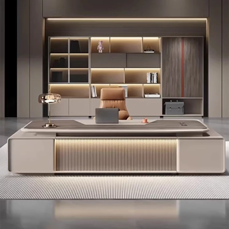Minimalist Aesthetic Office Desk Modern Design Luxury Executive Office Desk Computer Large Meuble Bureau Commercial Furniture
Minimalist Aesthetic Office Desk Modern Design Luxury Executive Office Desk Computer Large Meuble Bureau Commercial Furniture