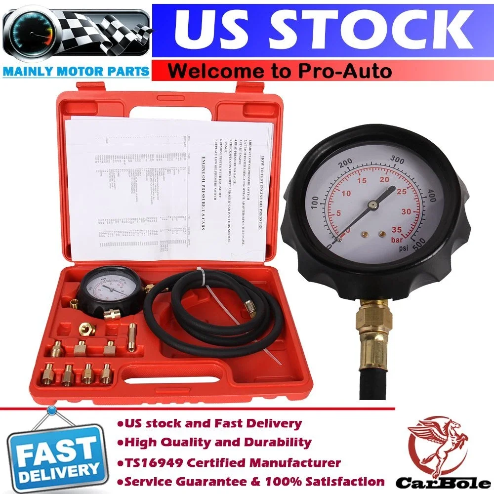 Auto Transmission Oil Pressure Tester Gauge Engine Diagnostic Test Kit 500PSI US
Auto Transmission Oil Pressure Tester Gauge Engine Diagnostic Test Kit 500PSI US