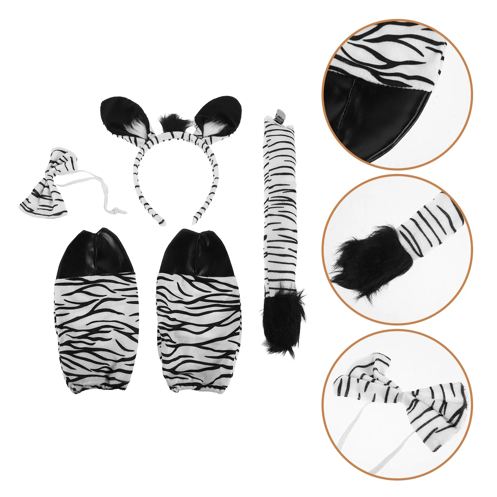 1Set Zebra Headband Ears and Tail Costume Set Cute Animal Hair Hoop for Kids Adults Jungle Theme Role Play Stage Performance
1Set Zebra Headband Ears and Tail Costume Set Cute Animal Hair Hoop for Kids Adults Jungle Theme Role Play Stage Performance