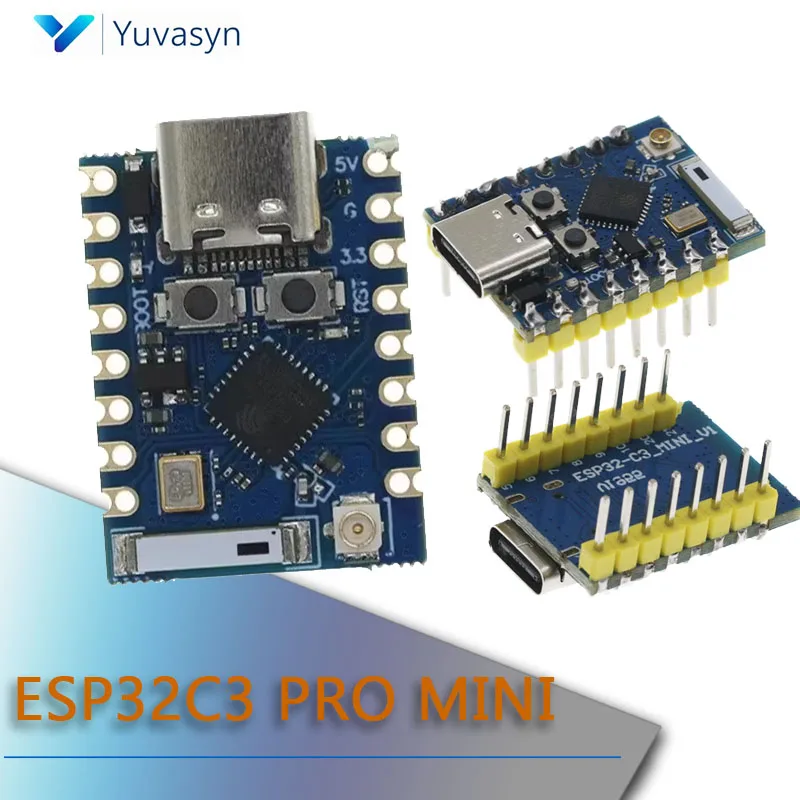 ESP32C3 PRO MINI Development board Based on ESP32-C3FH4 Super MINI ESP32 C3 WiFi Bluetooth Module 4M Flash in Board For Arduino
ESP32C3 PRO MINI Development board Based on ESP32-C3FH4 Super MINI ESP32 C3 WiFi Bluetooth Module 4M Flash in Board For Arduino