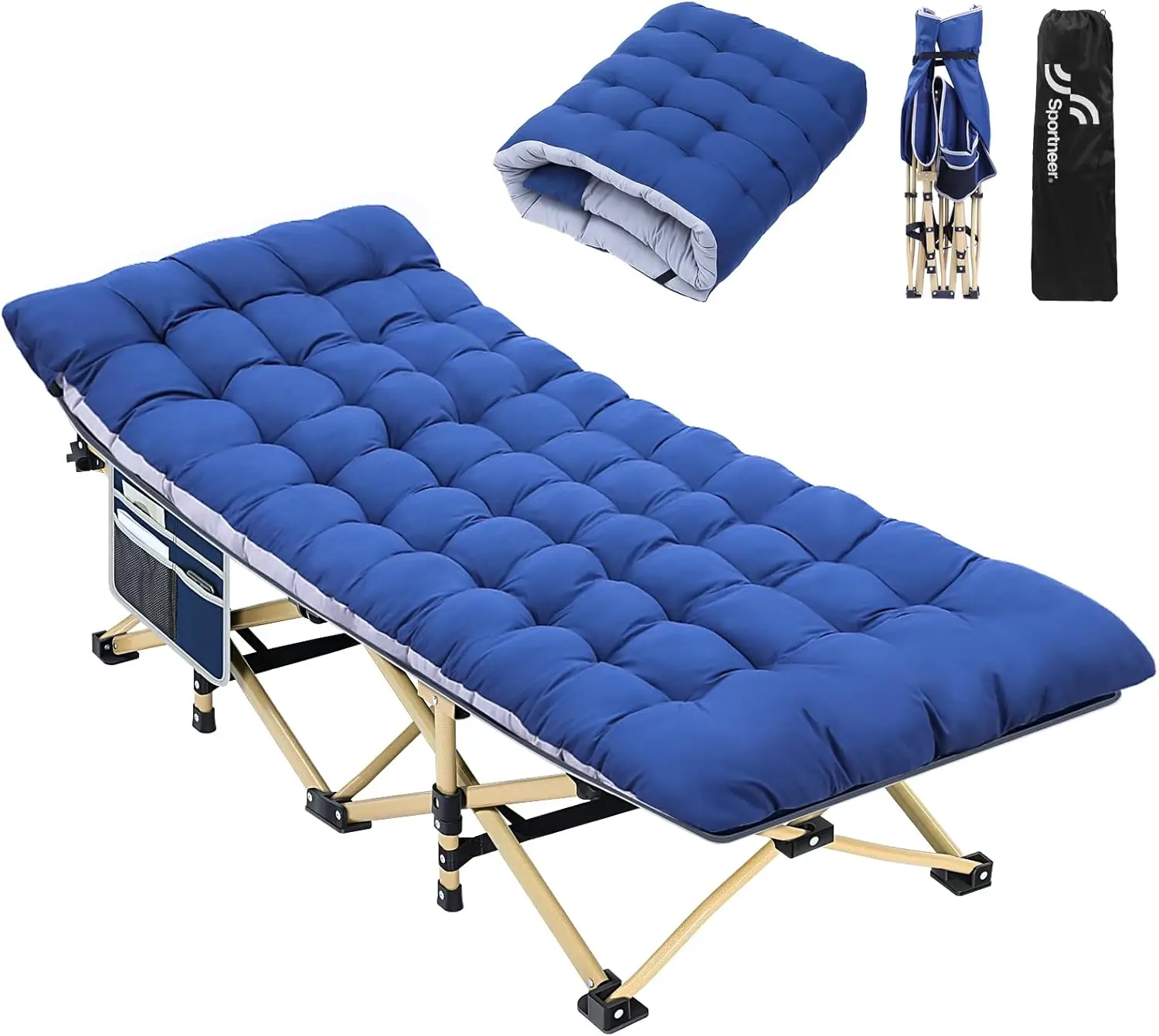 Extra Wide Camping Cot for Adults with Mattress, Heavy Duty 1200D Oxford Folding Bed Supports 450 LBS, 10-Second Setup for
Extra Wide Camping Cot for Adults with Mattress, Heavy Duty 1200D Oxford Folding Bed Supports 450 LBS, 10-Second Setup for