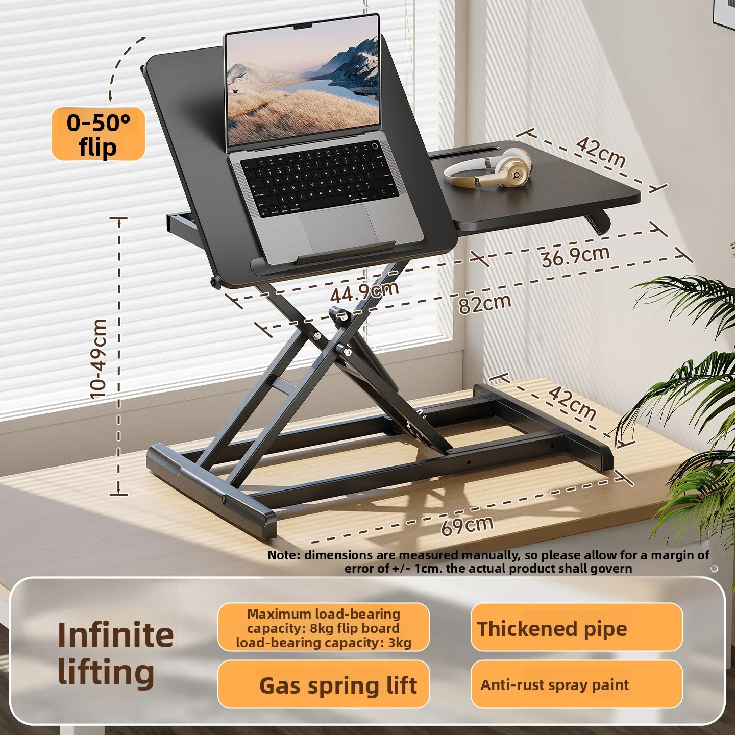 Adjustable Height Standing Desk Converter Laptop Riser Ergonomic Office Workstation Foldable
Adjustable Height Standing Desk Converter Laptop Riser Ergonomic Office Workstation Foldable