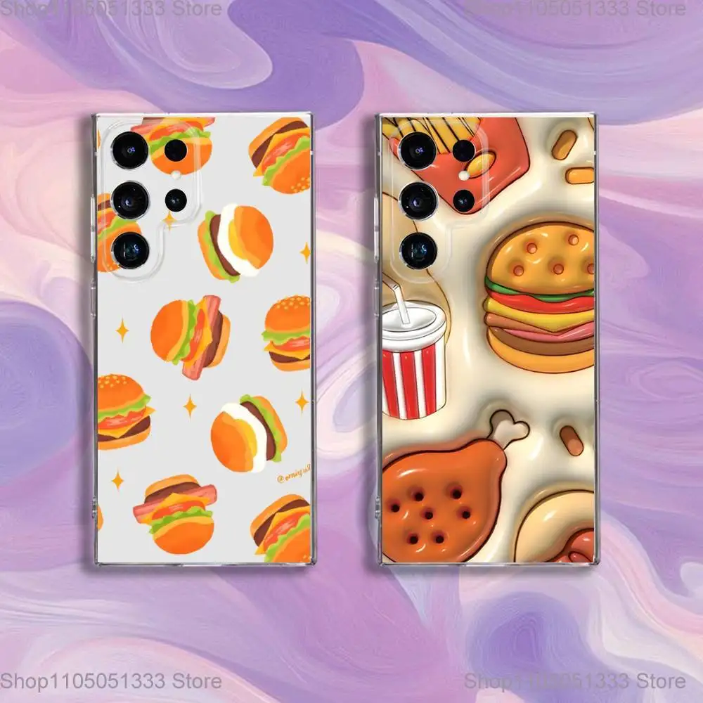 Hamburger Cartoon Cute and Easy Phone Case For Samsung S24,30,21,22,23,20 FE,lite,PIus,Ultra,5G,Note,9,10 Transparent Cover
Hamburger Cartoon Cute and Easy Phone Case For Samsung S24,30,21,22,23,20 FE,lite,PIus,Ultra,5G,Note,9,10 Transparent Cover