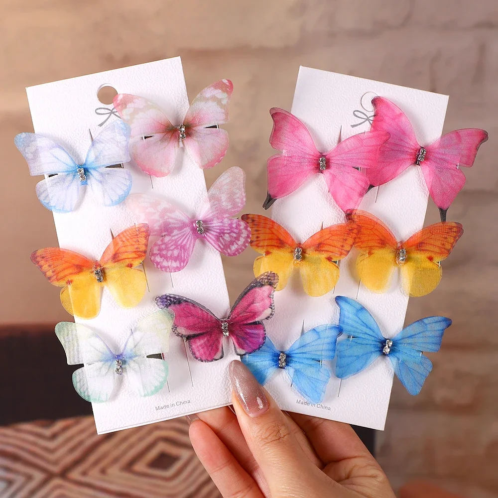6pcs/set Sweet Mesh Double-layer Moving Butterfly Hair Clips for Women Girls Cute Colorful Gradient Headwear Hair Accessories
6pcs/set Sweet Mesh Double-layer Moving Butterfly Hair Clips for Women Girls Cute Colorful Gradient Headwear Hair Accessories