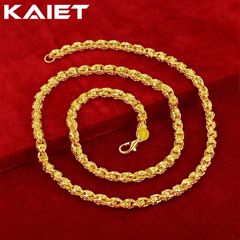 KAIET 925 Sterling Silver Bone Chain 20 inches Necklace Plated With 18K Gold Wedding Party For Women Charm Fine Jewelry
KAIET 925 Sterling Silver Bone Chain 20 inches Necklace Plated With 18K Gold Wedding Party For Women Charm Fine Jewelry