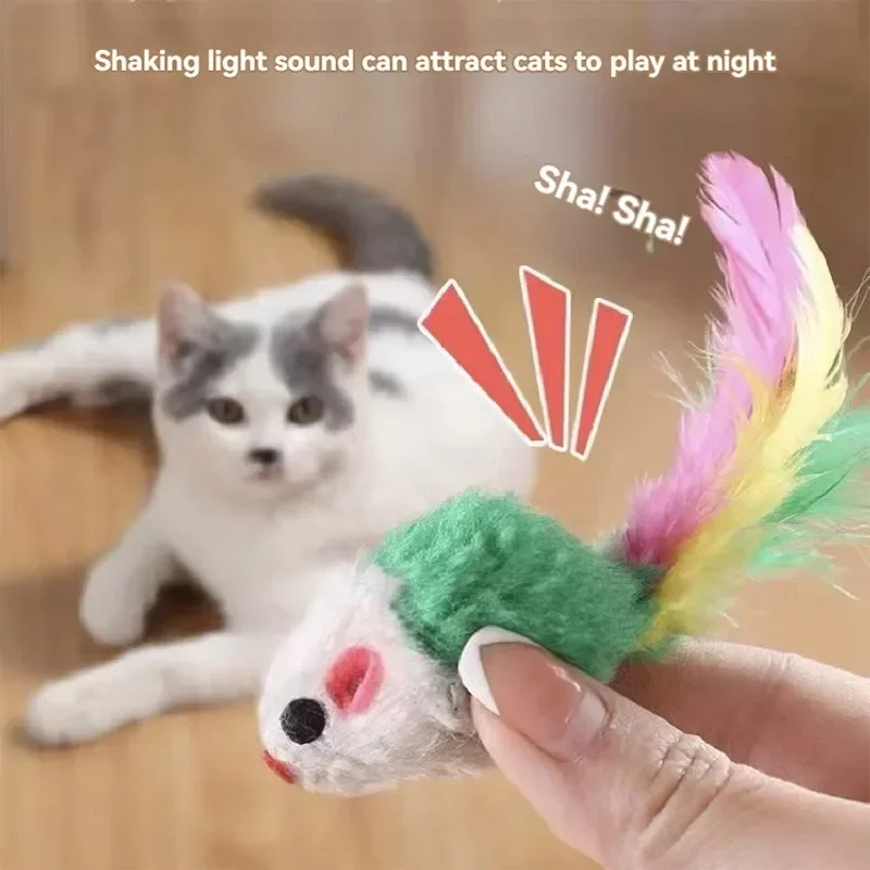 10/20pcs Pet Cat Toys Interactive Cute Soft Fleece False Mouse Colorful Feather Funny Playing Training Toy Cats Kitten Supplies
10/20pcs Pet Cat Toys Interactive Cute Soft Fleece False Mouse Colorful Feather Funny Playing Training Toy Cats Kitten Supplies