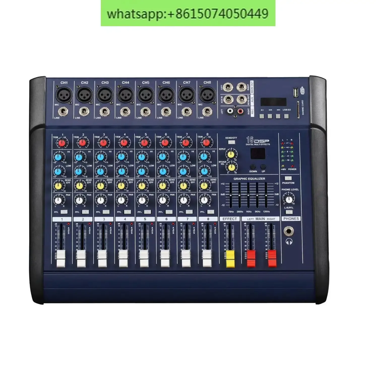 High-power new wireless microphone mixer with power amplifier high-power wedding meeting
High-power new wireless microphone mixer with power amplifier high-power wedding meeting