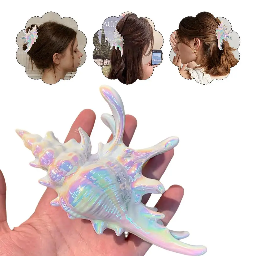Large Conch Hairpin Elegant Colorful Crab Hair Clip For Women Summer Beach Sea Shell Hair Claw Fashion Headwear Gift for Girls
Large Conch Hairpin Elegant Colorful Crab Hair Clip For Women Summer Beach Sea Shell Hair Claw Fashion Headwear Gift for Girls