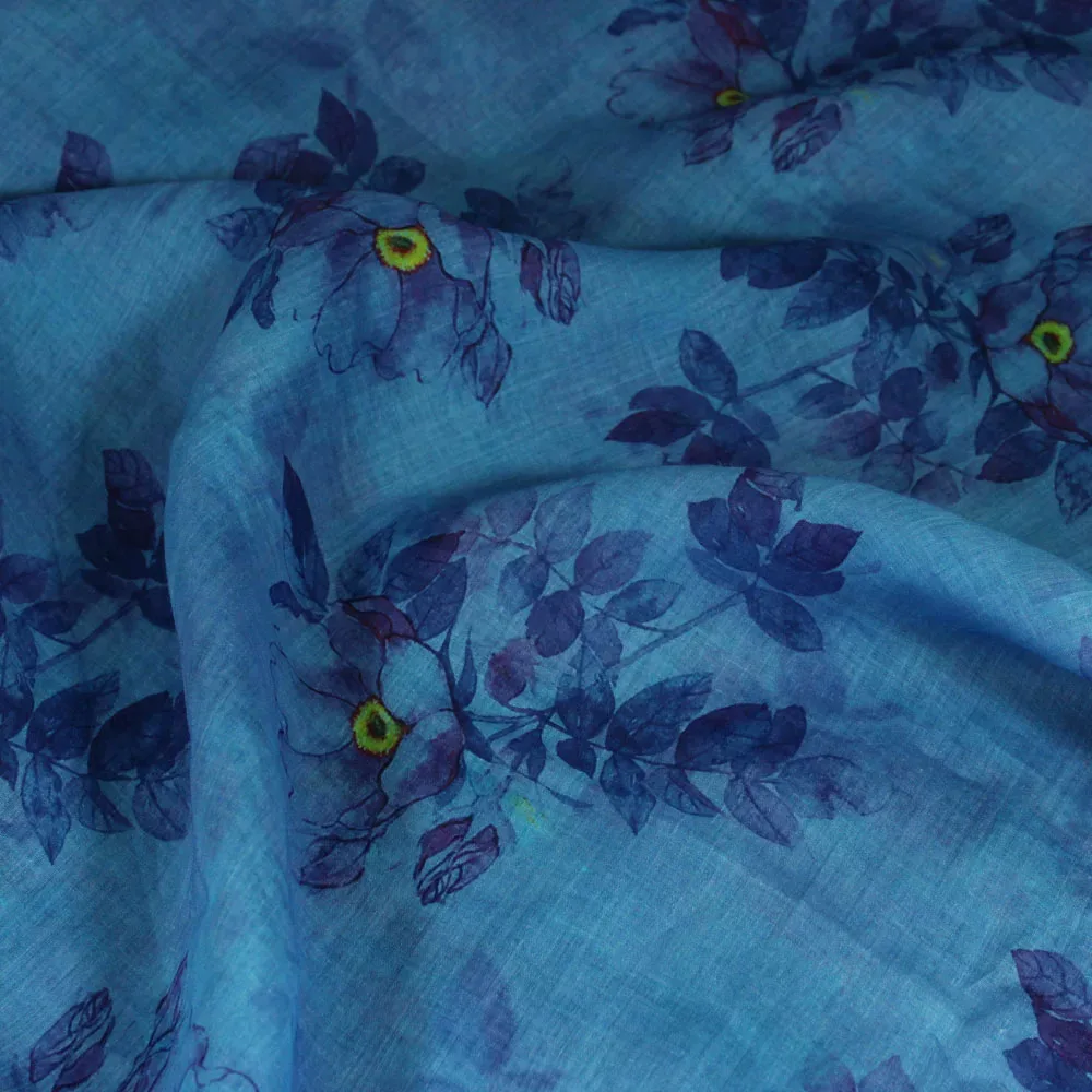 1yard Fashion unique dress robe shirt fabrics for clothing pure ramie fabric Blue flower print sewing
1yard Fashion unique dress robe shirt fabrics for clothing pure ramie fabric Blue flower print sewing