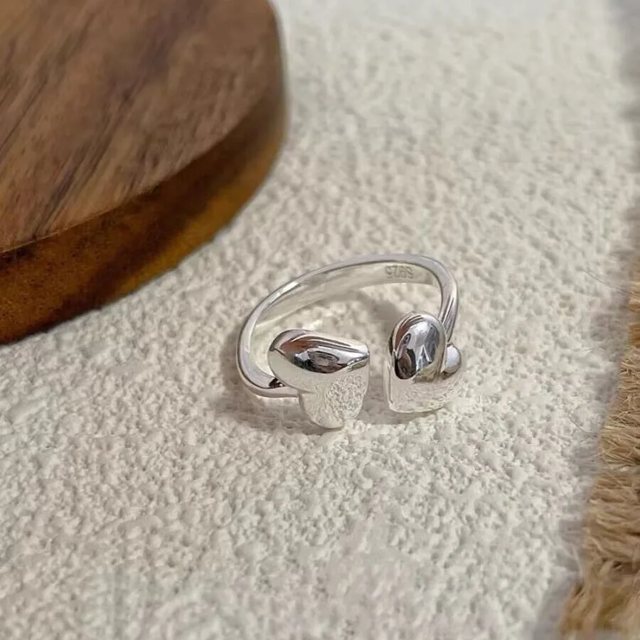 925 Sterling Silver Heart Adjustable Rings For Women Accessories Luxury Engagement Jewelry Wholesale Jewellery Prevent Allergy
925 Sterling Silver Heart Adjustable Rings For Women Accessories Luxury Engagement Jewelry Wholesale Jewellery Prevent Allergy