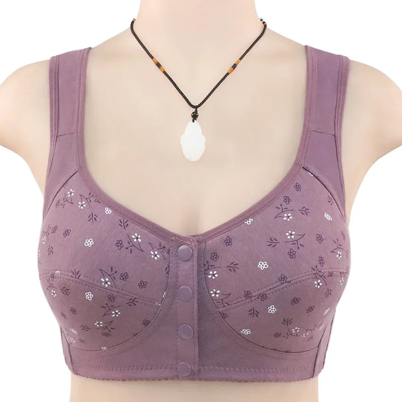 New Printed Front Buckle Plus Size Underwear Soft Cotton Vest Middle-aged and Elderly Bra No Steel Ring CD Cup Comfort Bra
New Printed Front Buckle Plus Size Underwear Soft Cotton Vest Middle-aged and Elderly Bra No Steel Ring CD Cup Comfort Bra