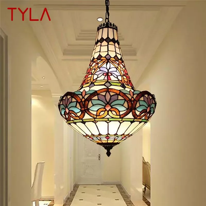 TYLA Tiffany European Chandelier Vintage Restaurant Bedroom Coffee Shop Bar Villa Corridor Color Glass Pendant Lamp
TYLA Tiffany European Chandelier Vintage Restaurant Bedroom Coffee Shop Bar Villa Corridor Color Glass Pendant Lamp