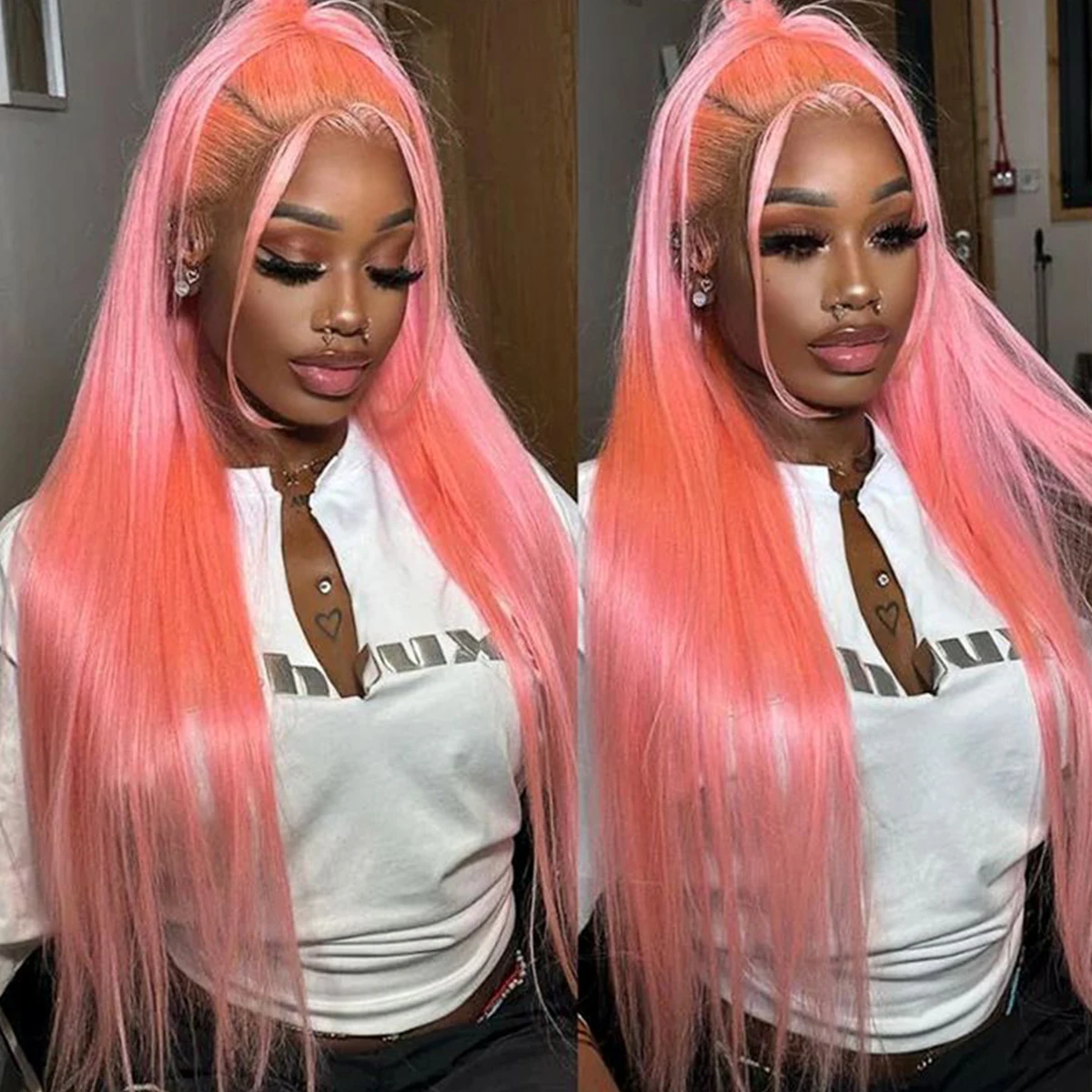 Bone Straight Light Pink 13x6 Hd Lace Front Wigs 100% Human Hair For Women Brazilian 613 Color Pre Plucked Transparent Lace Wig
Bone Straight Light Pink 13x6 Hd Lace Front Wigs 100% Human Hair For Women Brazilian 613 Color Pre Plucked Transparent Lace Wig