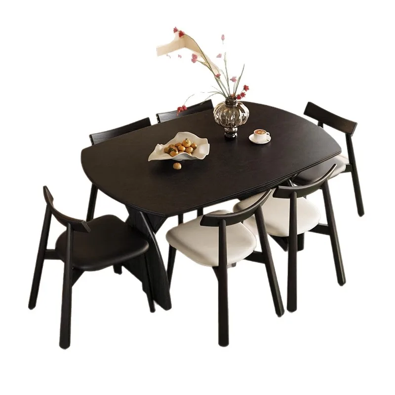 American medieval dining table black, retro style solid wood rock slab retractable dining table, small apartment folding
American medieval dining table black, retro style solid wood rock slab retractable dining table, small apartment folding