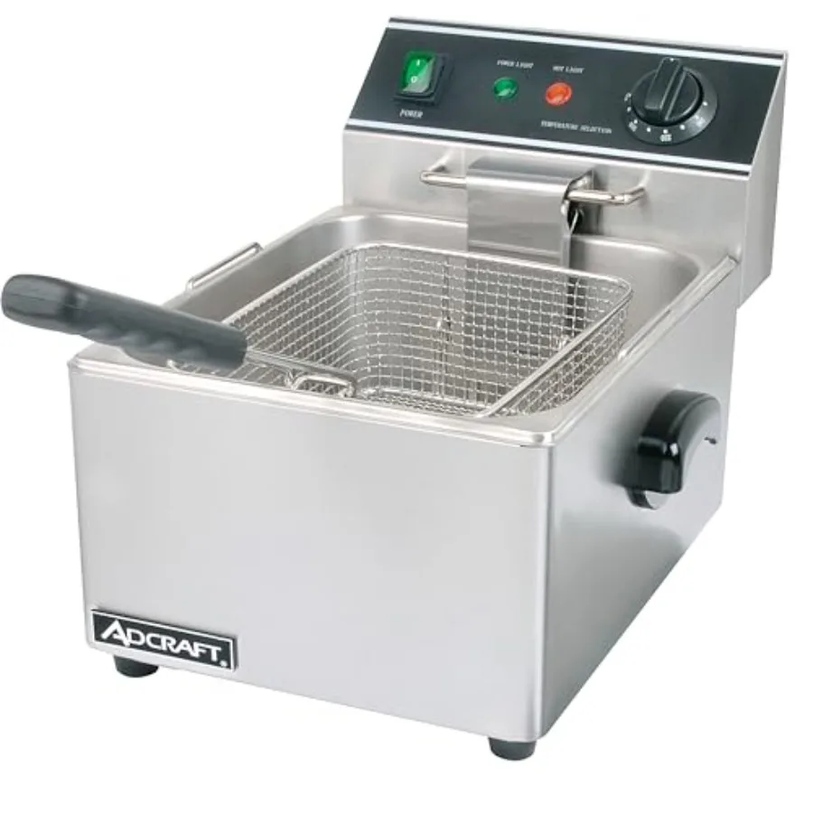 Single Tank Deep Fryer with Faucet 6 Liter Heavy-Duty Stainless Steel 120V 15 lb Ccity Thermostatic Controls NSF Certified Gold
Single Tank Deep Fryer with Faucet 6 Liter Heavy-Duty Stainless Steel 120V 15 lb Ccity Thermostatic Controls NSF Certified Gold