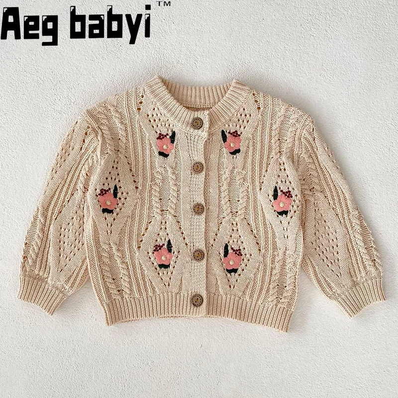 New Baby Girl Long Sleeve Knit Cardigan Infant Autumn Princess Hand Flower Embroidery Sweater Girls Knitted Jacket Baby Clothes
New Baby Girl Long Sleeve Knit Cardigan Infant Autumn Princess Hand Flower Embroidery Sweater Girls Knitted Jacket Baby Clothes