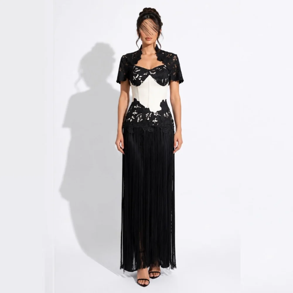 Customized Formal Evening Gowns Lace Padded Shoulder Fringe Straight Long Dresses Wedding Party Dress for Banquet
Customized Formal Evening Gowns Lace Padded Shoulder Fringe Straight Long Dresses Wedding Party Dress for Banquet