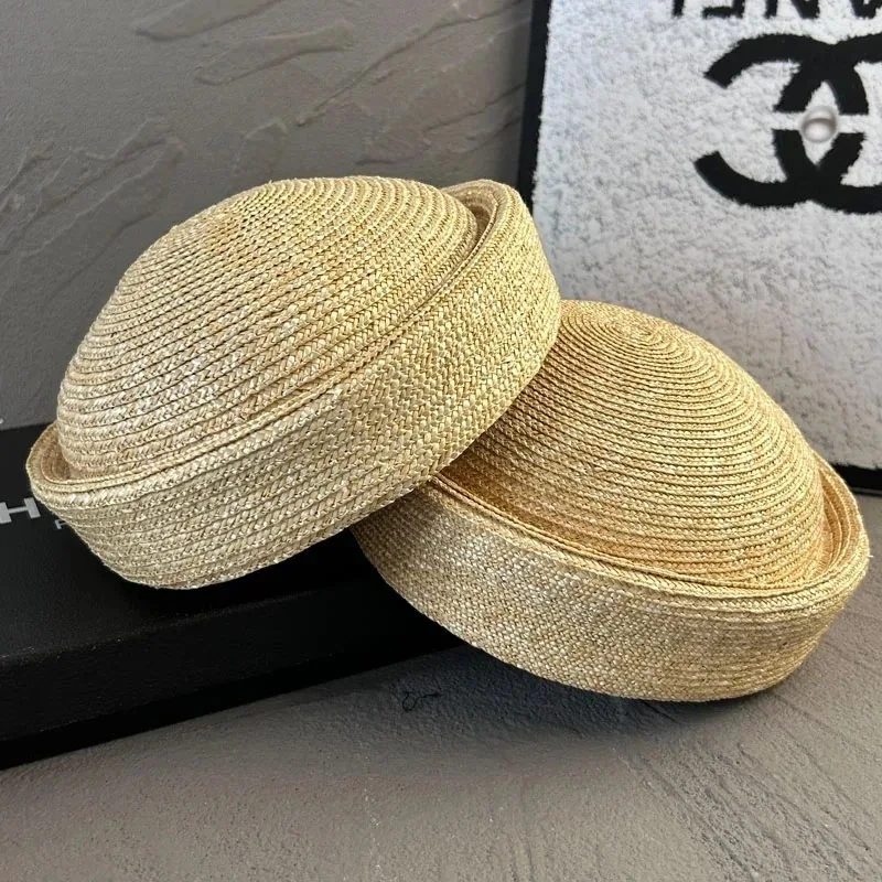 Women Natural Wheat Straw Woven Beret Hat Bohemian Sunscreen Beach Cap Handmade Concave Top Straw Hat Travel Holiday Sunshade
Women Natural Wheat Straw Woven Beret Hat Bohemian Sunscreen Beach Cap Handmade Concave Top Straw Hat Travel Holiday Sunshade