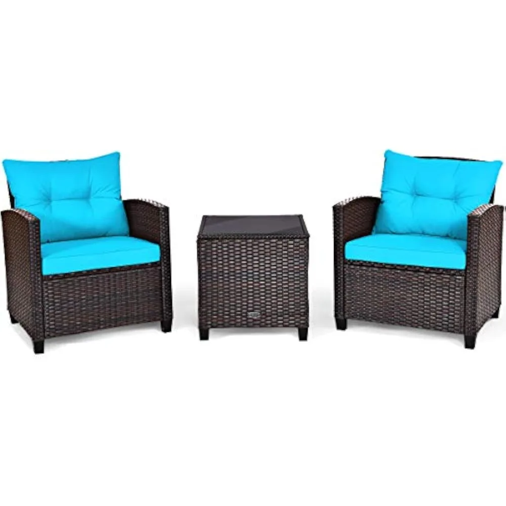 3 Piece Outdoor Patio Furniture Set, All-Weather PE Rattan Wicker Sofa Set w/Removable & Washable Cushion, Modern Conversation
3 Piece Outdoor Patio Furniture Set, All-Weather PE Rattan Wicker Sofa Set w/Removable & Washable Cushion, Modern Conversation