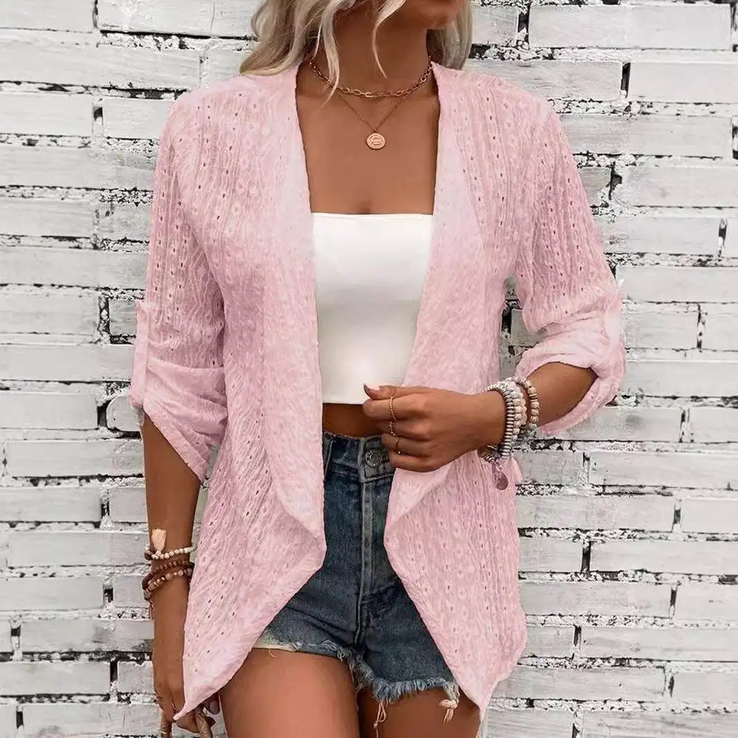 Autumn Winter Pure Color Knitted Cardigan Casual Versatile Women's Fashion Commute Style Thin Seven Sleeve Length Cardigan
Autumn Winter Pure Color Knitted Cardigan Casual Versatile Women's Fashion Commute Style Thin Seven Sleeve Length Cardigan