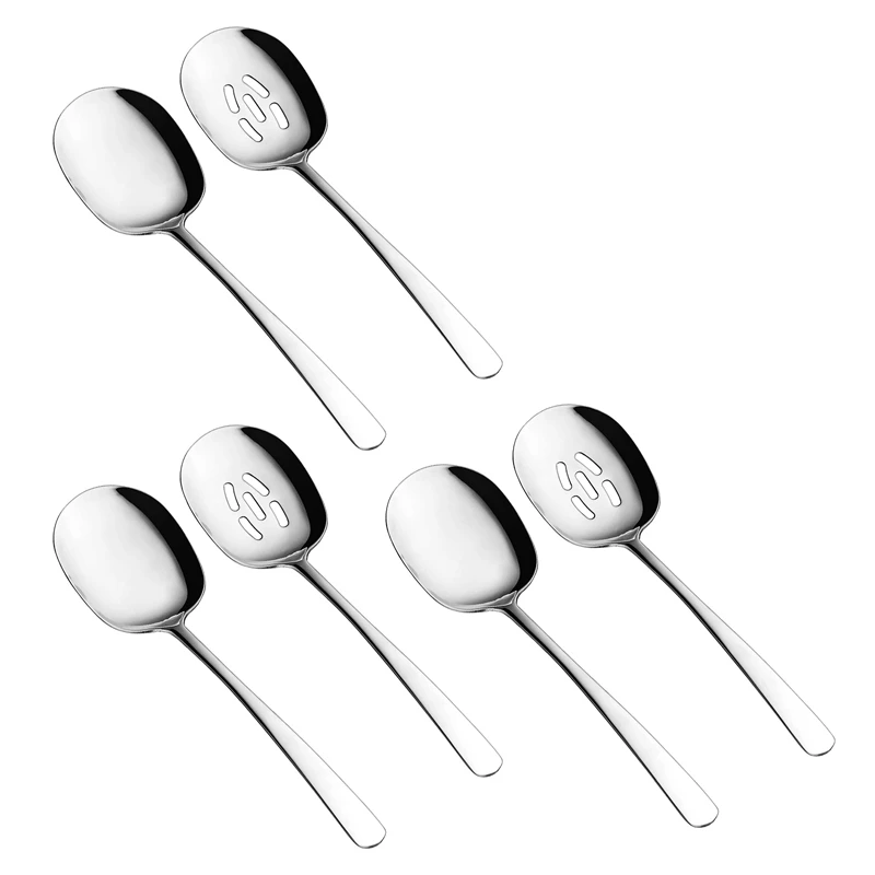 Serving Spoons Set, 10 Inch Slotted Spoon And Serving Spoon, Spoons Silverware, Cooking Spoon, Pasta Spoon,Pack Of 6
Serving Spoons Set, 10 Inch Slotted Spoon And Serving Spoon, Spoons Silverware, Cooking Spoon, Pasta Spoon,Pack Of 6