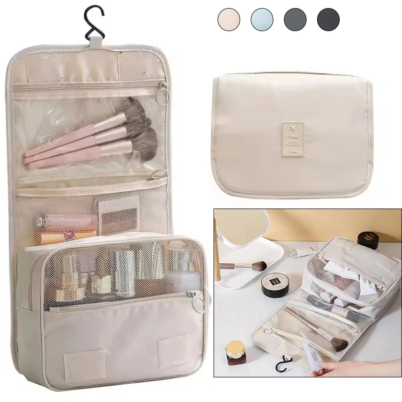 Portable Travel Makeup Bag Large Capacity Cosmetics Storage Bag Waterproof Wear Resistant Multi Layer Storage Bag With Hook
Portable Travel Makeup Bag Large Capacity Cosmetics Storage Bag Waterproof Wear Resistant Multi Layer Storage Bag With Hook