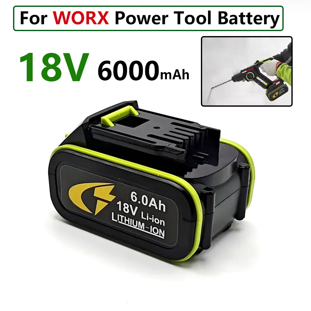 For WORX 18V 20V 6.0Ah electric tool charging lithium battery replacement battery WA3551 WA3553 WX390 WX176 WX178 WX386
For WORX 18V 20V 6.0Ah electric tool charging lithium battery replacement battery WA3551 WA3553 WX390 WX176 WX178 WX386