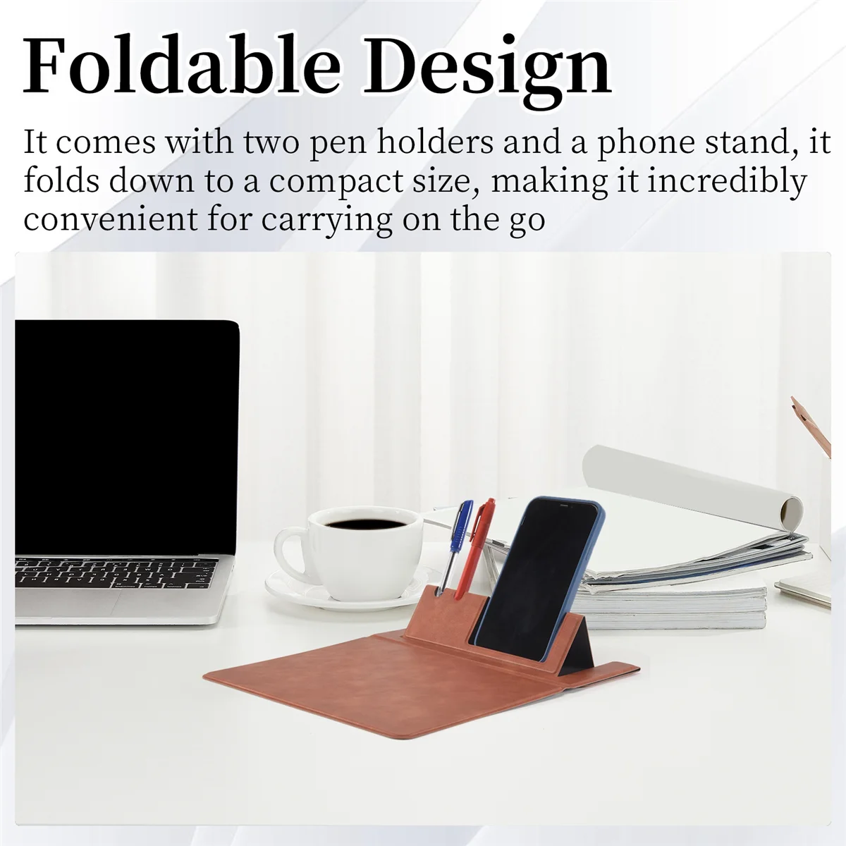 AB01 Phone Holder Mouse Pads, Portable Folding Mousepad with Non-Slip Base, Pen Holder Mouse Pad for Wireless Mouse
AB01 Phone Holder Mouse Pads, Portable Folding Mousepad with Non-Slip Base, Pen Holder Mouse Pad for Wireless Mouse