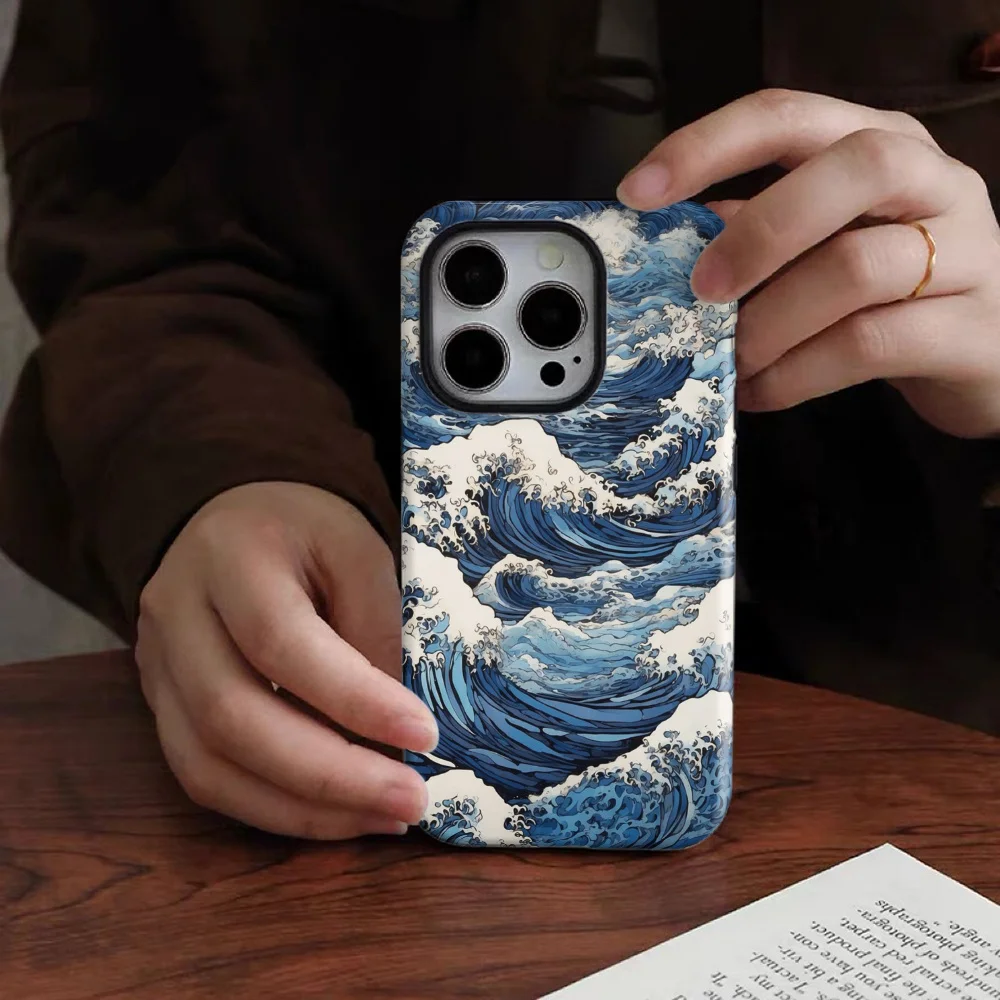 Ukiyo-e wave pattern 2-in-1 phone case suitable for iPhone 16, 15, 14, 13 Pro/Max/Plus, anti drop and anti scratch
Ukiyo-e wave pattern 2-in-1 phone case suitable for iPhone 16, 15, 14, 13 Pro/Max/Plus, anti drop and anti scratch