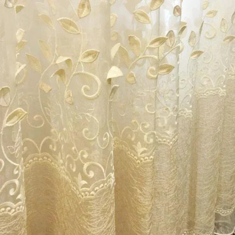 Embroidered Luxury European Tulle Sheer Curtains for Living Room Bedroom High Quality Voile Yarn Soft Blackout Window Drape Lace
Embroidered Luxury European Tulle Sheer Curtains for Living Room Bedroom High Quality Voile Yarn Soft Blackout Window Drape Lace