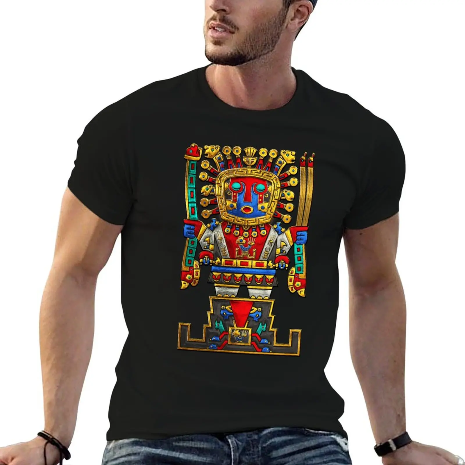Incan Gods - The Great Creator Viracocha on Black Canvas T-Shirt man t shirt heavy cotton man t shirts for men T-Shirt
Incan Gods - The Great Creator Viracocha on Black Canvas T-Shirt man t shirt heavy cotton man t shirts for men T-Shirt