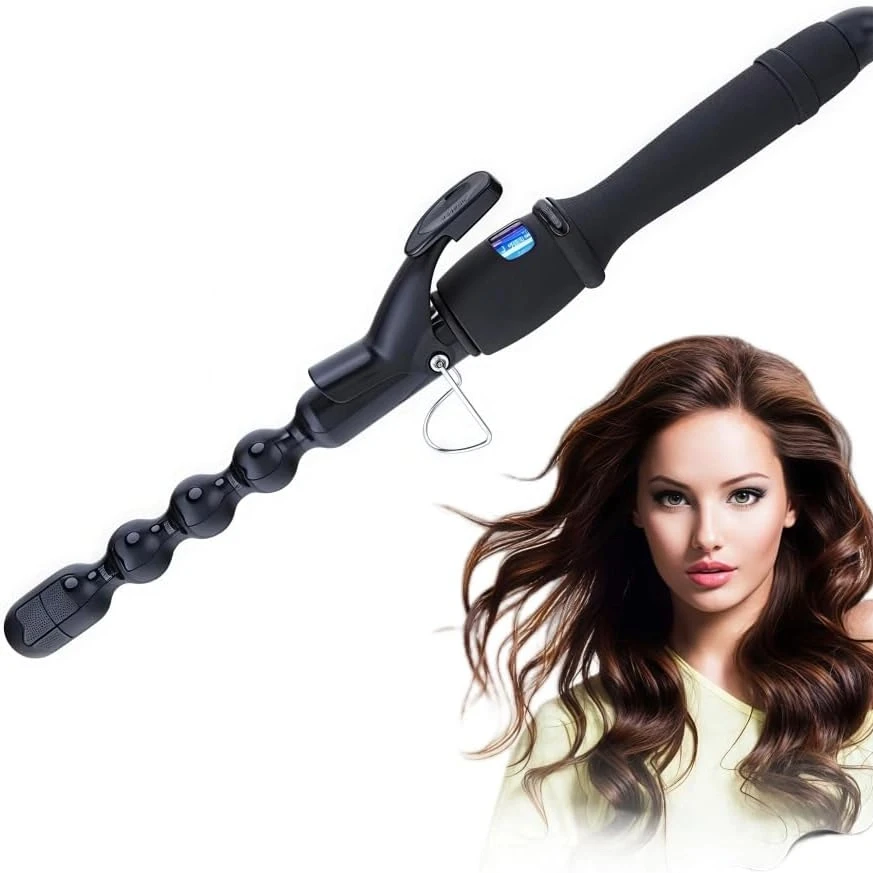 HOT Gourd Curling Iron 25mm Bubble Hair Curler LCD Display Spiral Ceramic Curling Irons Wand Curls Wave Magic Hair Styler Tools
HOT Gourd Curling Iron 25mm Bubble Hair Curler LCD Display Spiral Ceramic Curling Irons Wand Curls Wave Magic Hair Styler Tools