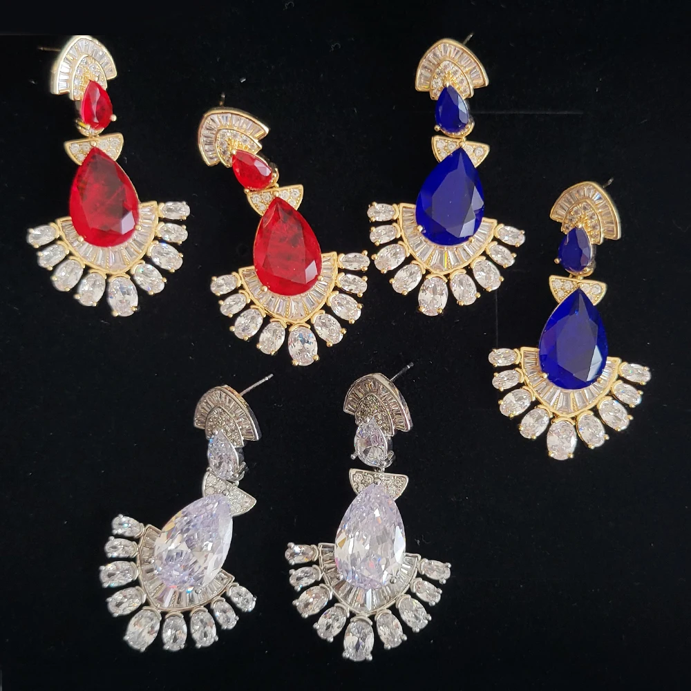 blue Earrings for women jewelry Red Blue white fan shaped pendant Earrings women party Jewelry gift
blue Earrings for women jewelry Red Blue white fan shaped pendant Earrings women party Jewelry gift