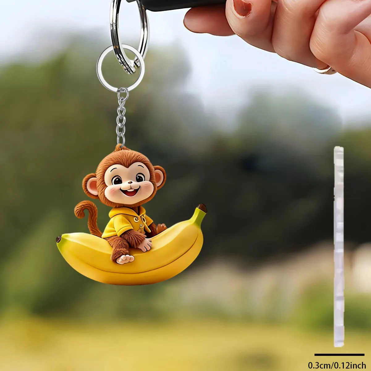 2D Yellow Monkey Acrylic Pendant, Car Hanging Ornament & Keychain, Durable Wallet Accessory
2D Yellow Monkey Acrylic Pendant, Car Hanging Ornament & Keychain, Durable Wallet Accessory