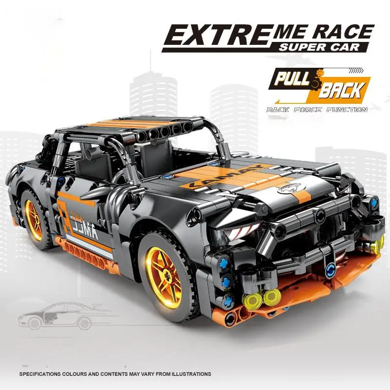 Набор для сборки OUZEY Super Racer — Тематический автомобиль MOC Dark Mustang, Техническая модель автомобиля для взрослых и подростков 14+ лет
Набор для сборки OUZEY Super Racer — Тематический автомобиль MOC Dark Mustang, Техническая модель автомобиля для взрослых и подростков 14+ лет