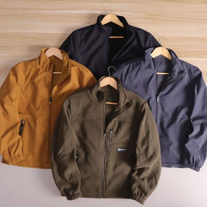 Thiened Fce Double-Sided Wear Waterproof Windproof Casual Men's Jaet Autumn Winter Warm Outerwear Polyester Fiber
Thiened Fce Double-Sided Wear Waterproof Windproof Casual Men's Jaet Autumn Winter Warm Outerwear Polyester Fiber