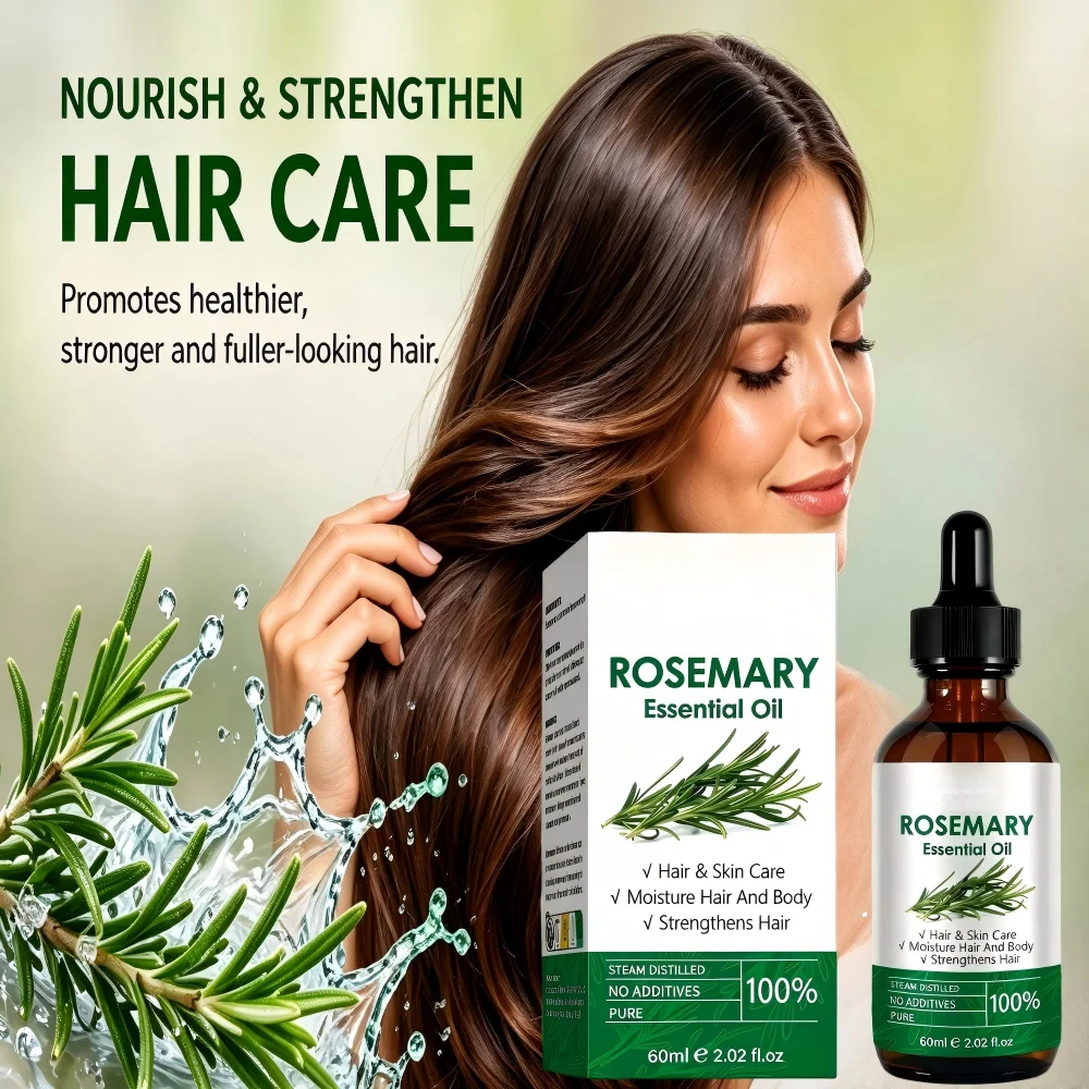 Rosemary Essential Oil 60ml with Glass Dropper Hair Scalp Skin Face Nail Massage Oil for Aromatherapy Candle Yoga Home Spa
Rosemary Essential Oil 60ml with Glass Dropper Hair Scalp Skin Face Nail Massage Oil for Aromatherapy Candle Yoga Home Spa