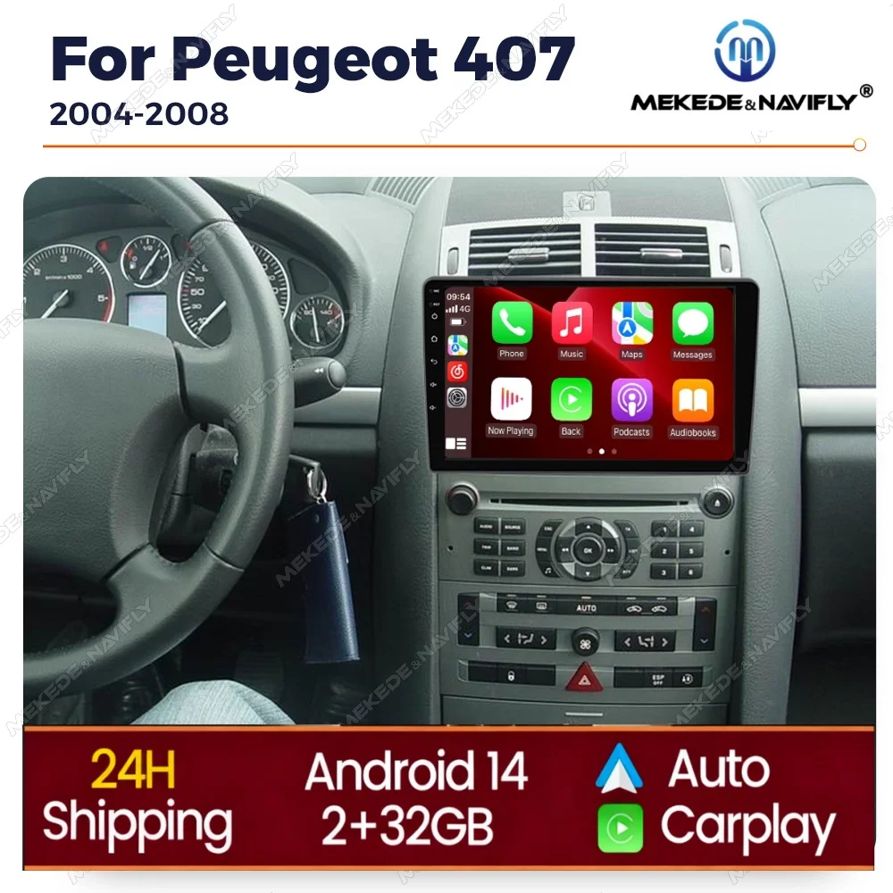 Android 14 9 Inch Car Radio For Peugeot 407 2004-2008 Car Intelligent System GPS Navigation Multimedia Player FM Autoradio WIFI
Android 14 9 Inch Car Radio For Peugeot 407 2004-2008 Car Intelligent System GPS Navigation Multimedia Player FM Autoradio WIFI