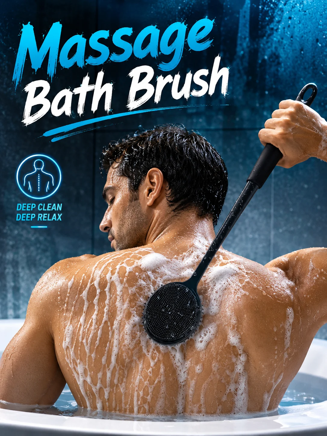 Silicone Massage Bath Brush for Men and Women Long Handle Back Scrubber Deep Clean Body Exfoliating Brush
Silicone Massage Bath Brush for Men and Women Long Handle Back Scrubber Deep Clean Body Exfoliating Brush