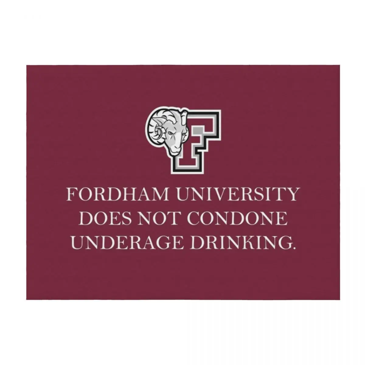 Fordham University Does Not Condone Underage Drinking Throw Blanket warm winter Fashion Sofas Soft christmas gifts Blankets
Fordham University Does Not Condone Underage Drinking Throw Blanket warm winter Fashion Sofas Soft christmas gifts Blankets