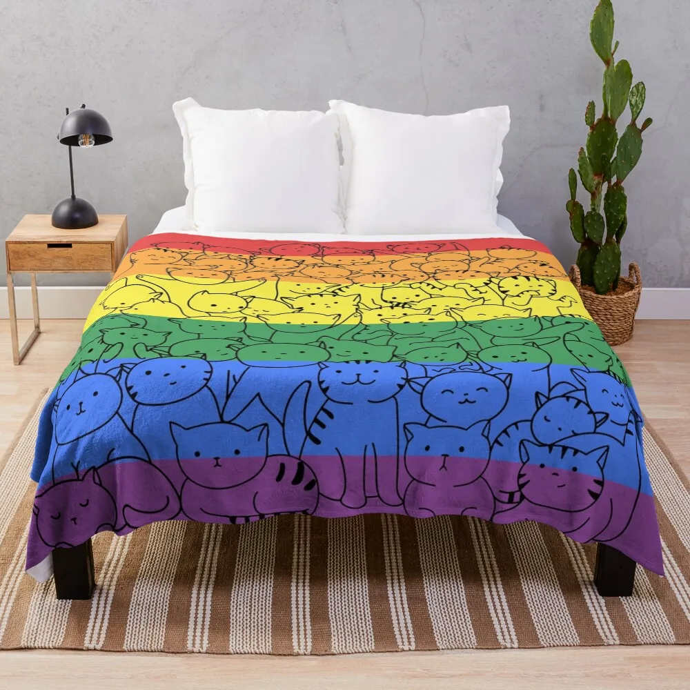 Rainbow Gay Cat Pride Flag Throw Blanket Plush Fuzzy Cozy Blanket for Couch Sofa
Rainbow Gay Cat Pride Flag Throw Blanket Plush Fuzzy Cozy Blanket for Couch Sofa